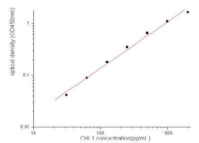 Sandwich ELISA: CHL-1/L1CAM-2 Antibody Pair [HRP] [NBP2-79450] - This standard curve is only for demonstration purposes. A standard curve should be generated for each assay.